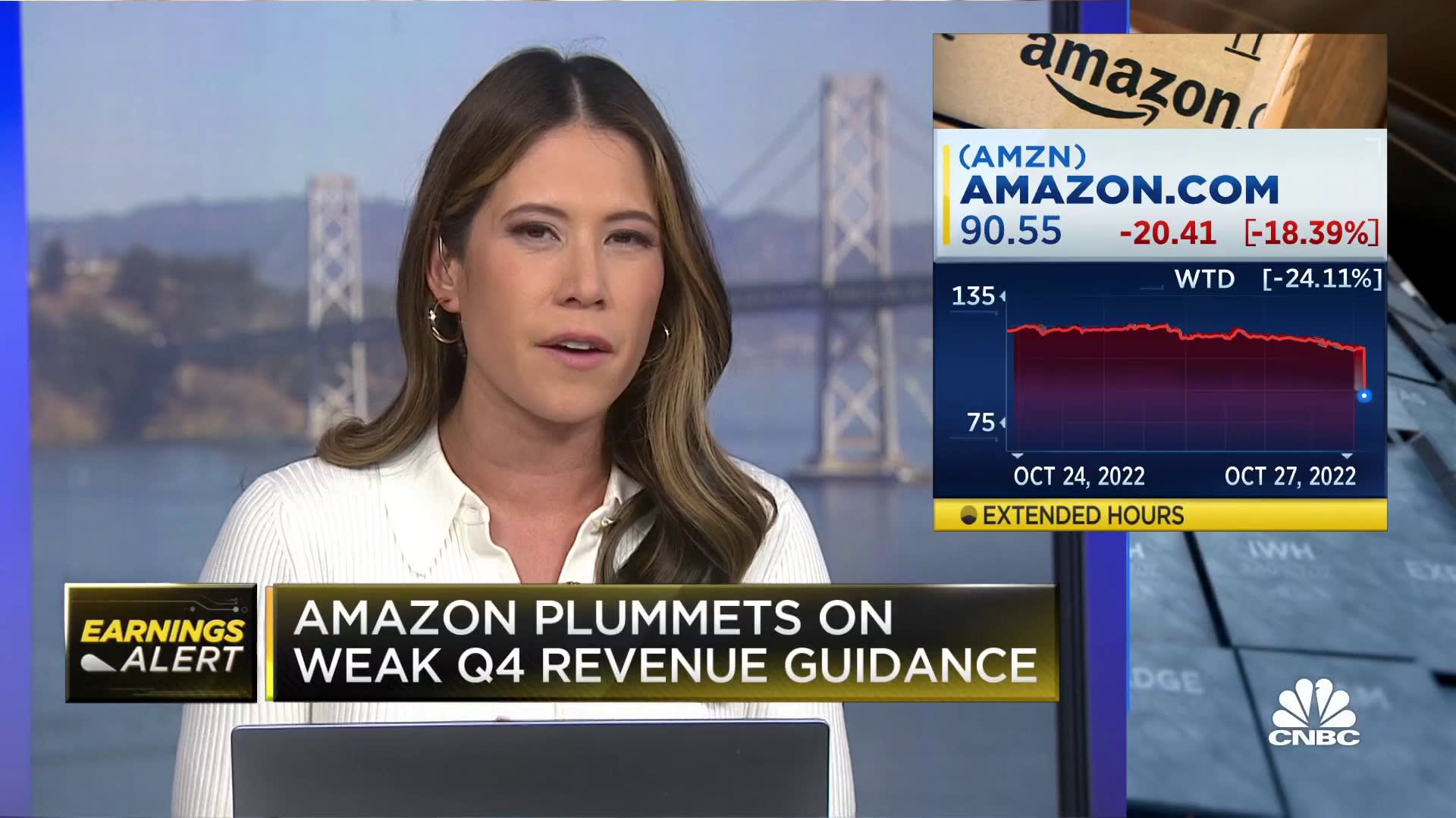 Amazon geliri özlüyor, hisse senedi zayıf dördüncü çeyrek rehberliğinde düşüyor